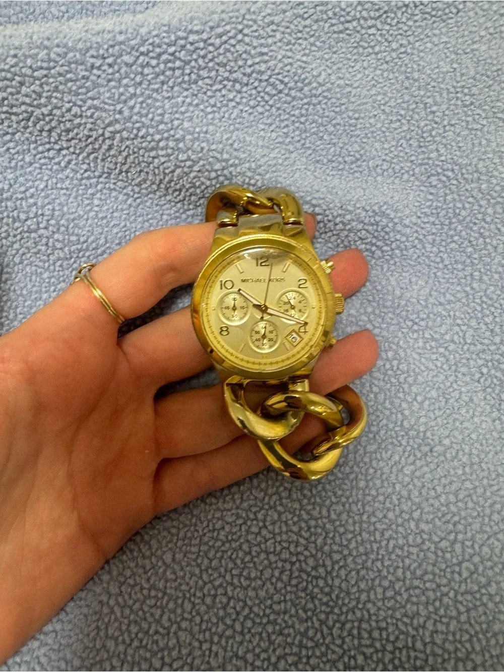 Michael Kors Gold Chain-Link Bracelet Watch